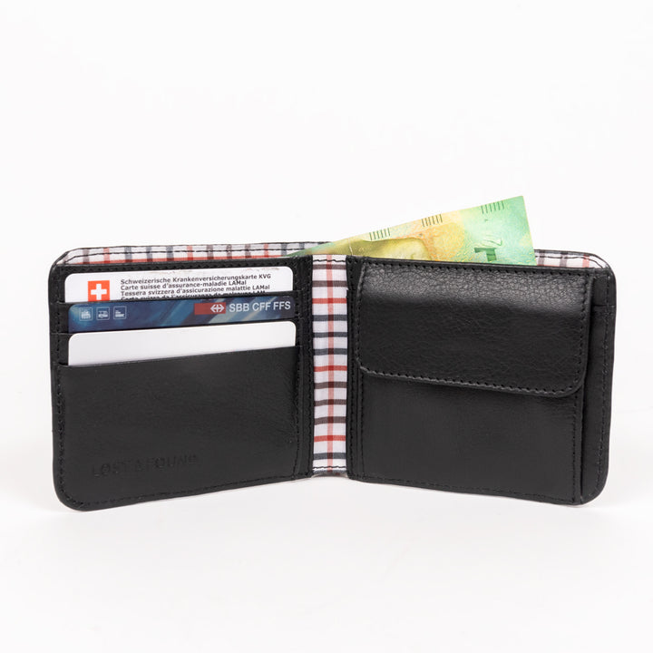 Portemonnaie mit Kleingeldfach Black