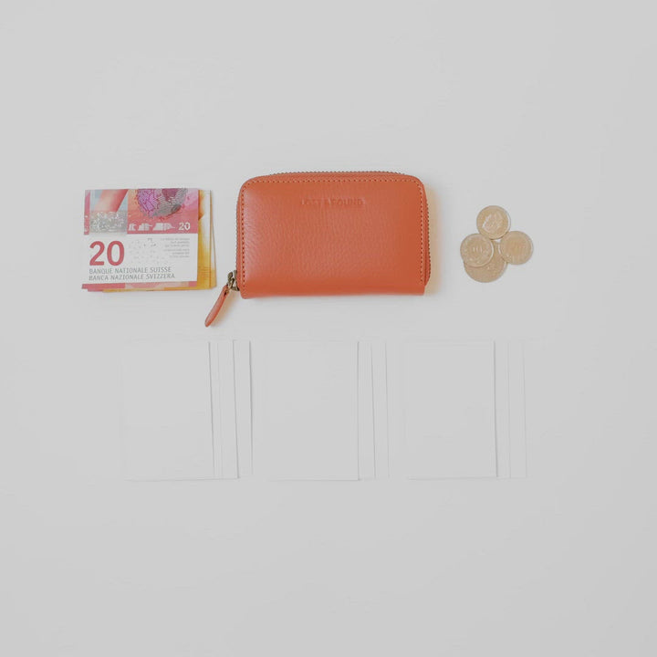 Mini Zip Around Wallet Terracotta