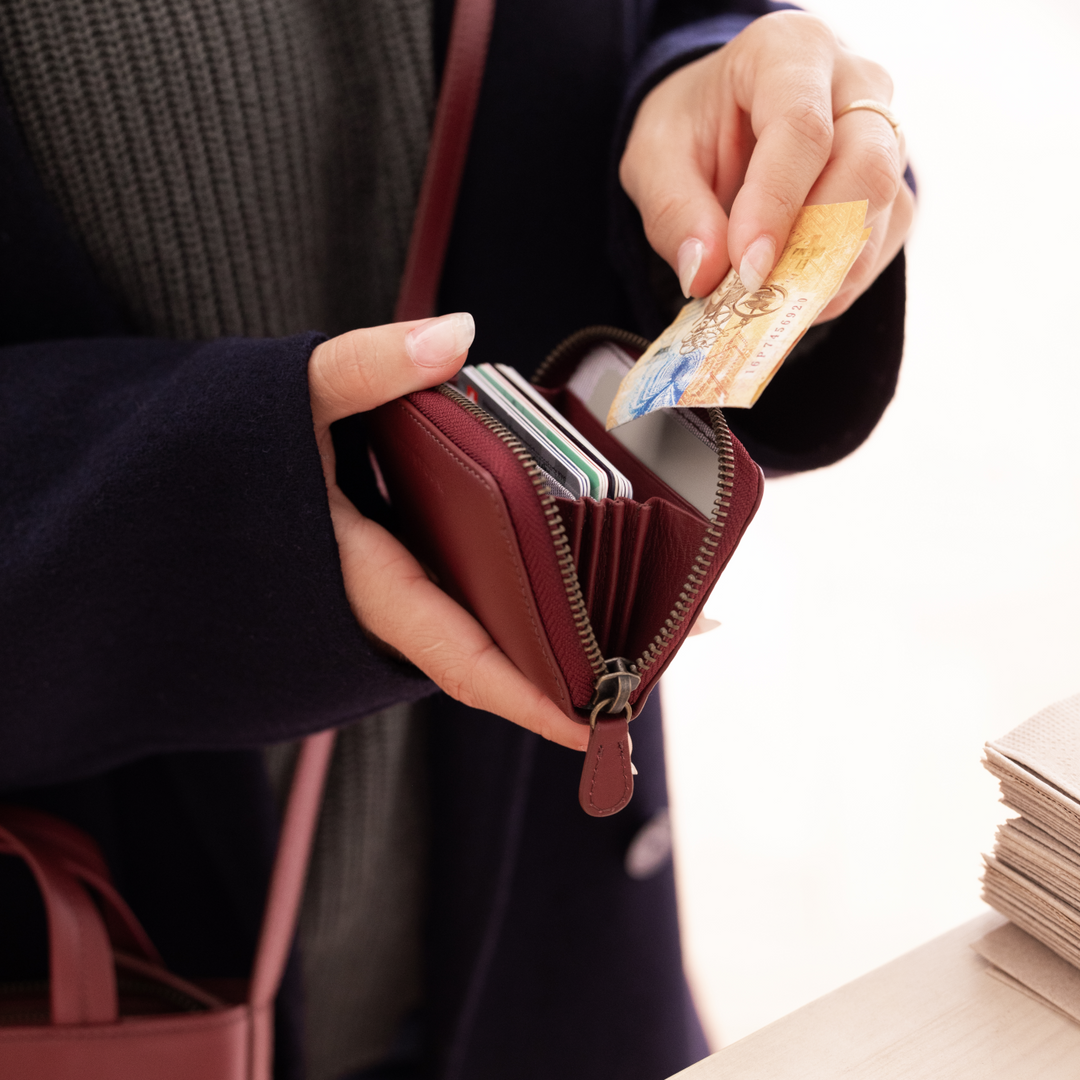 Reissverschluss Portemonnaie Mini Berry