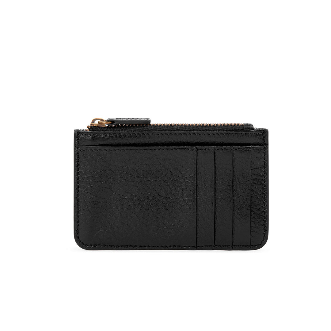 Porte-cartes avec compartiment zippé Black