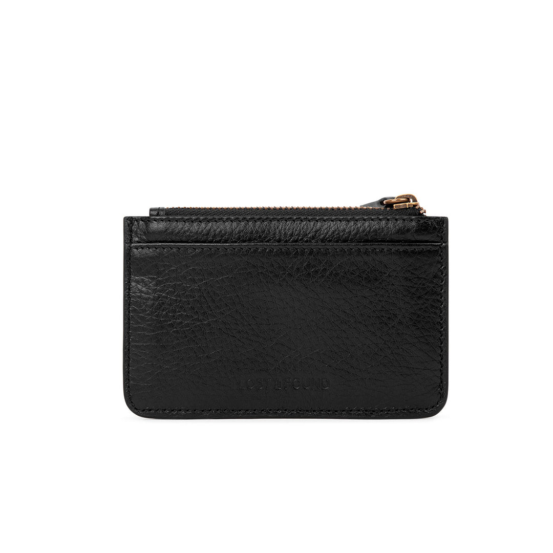 Porte-cartes avec compartiment zippé Black