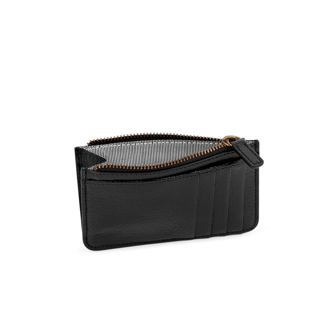Porte-cartes avec compartiment zippé Black
