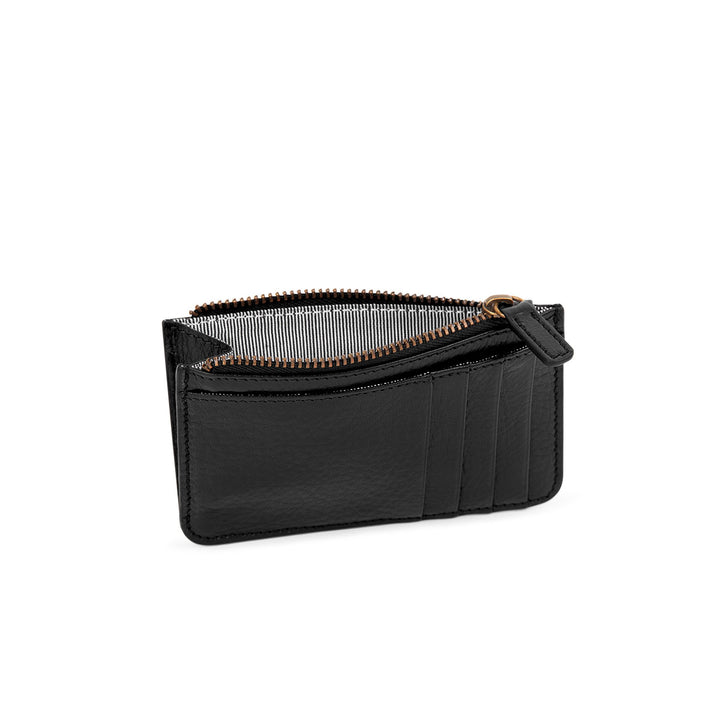 Porte-cartes avec compartiment zippé Black