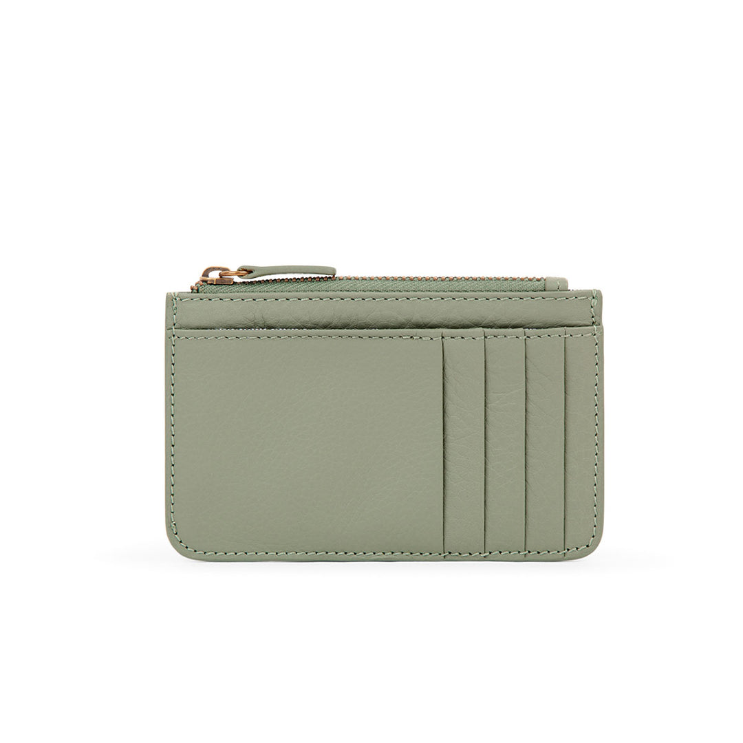 Card Holder with Zip Compartment Mint