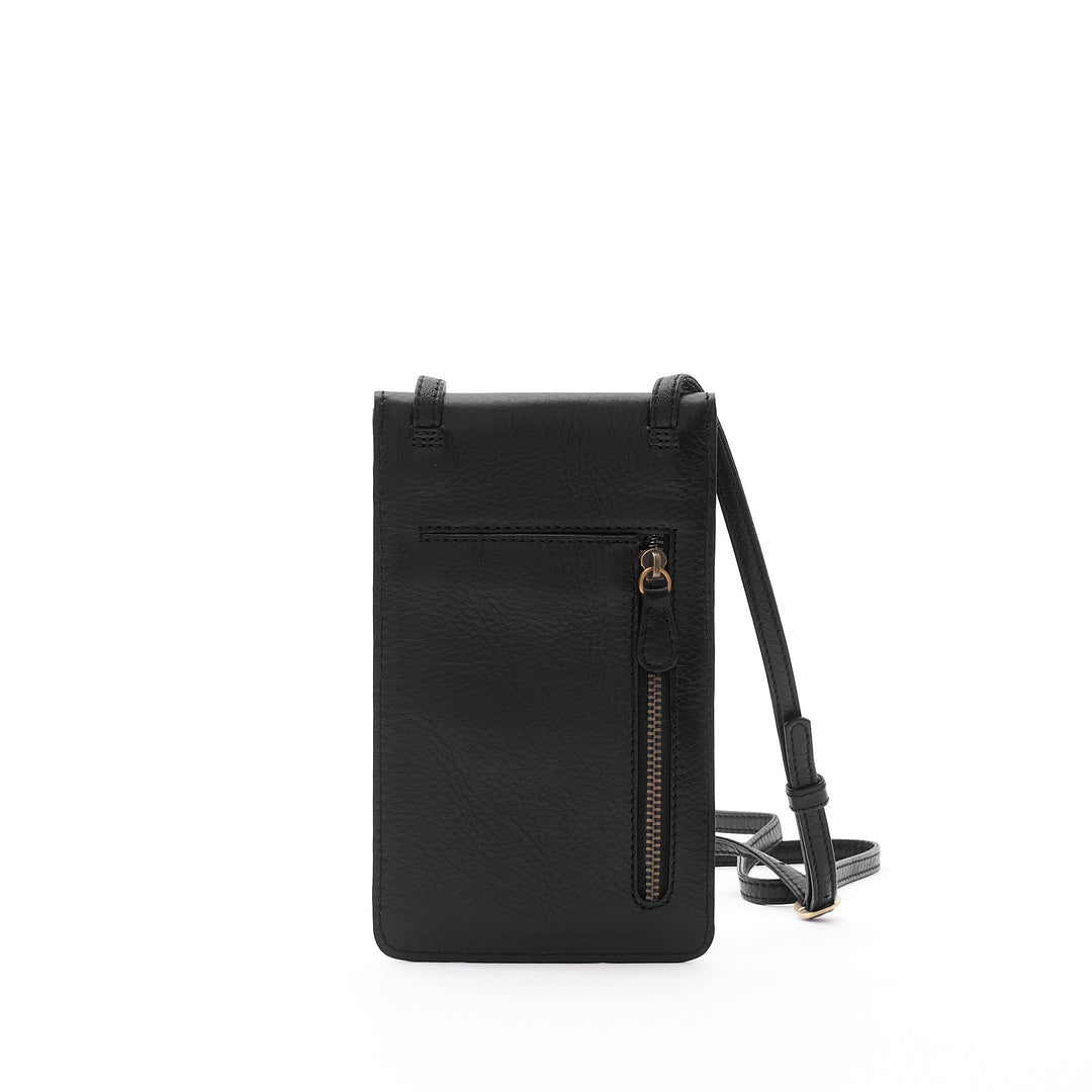 Phone Bag with Zip Pocket Black