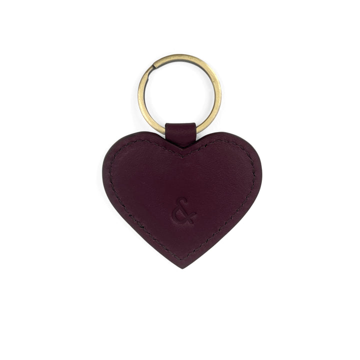 Keyring Heart Plum
