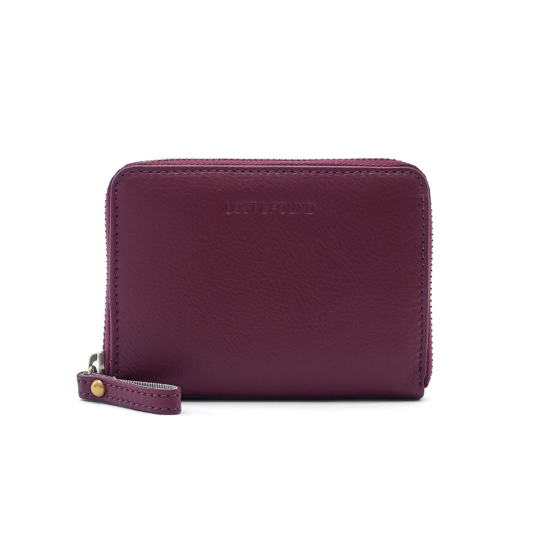 Kleines Reissverschluss Portemonnaie Cherry -  Front