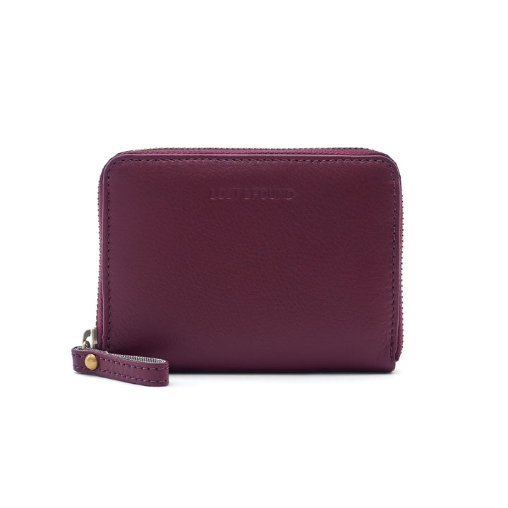 Kleines Reissverschluss Portemonnaie Cherry -  Front