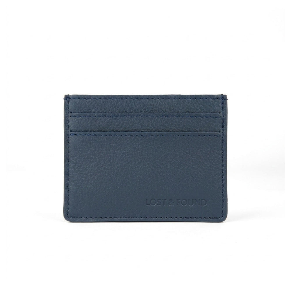 Mini Portemonnaie in Denim blau Ansicht Rückseite Kreditkartenfächer