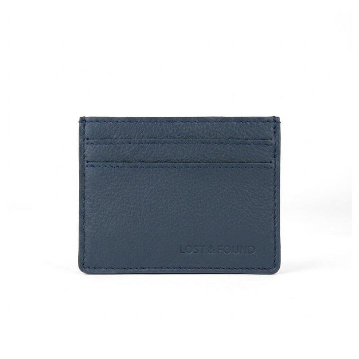 Mini Portemonnaie in Denim blau Ansicht Rückseite Kreditkartenfächer