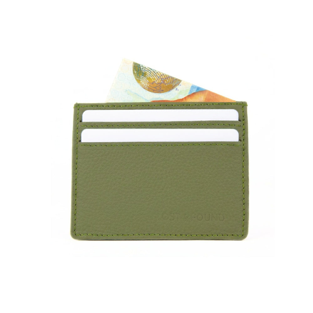 Mini Portemonnaie in Moss grün Ansicht Rückseite