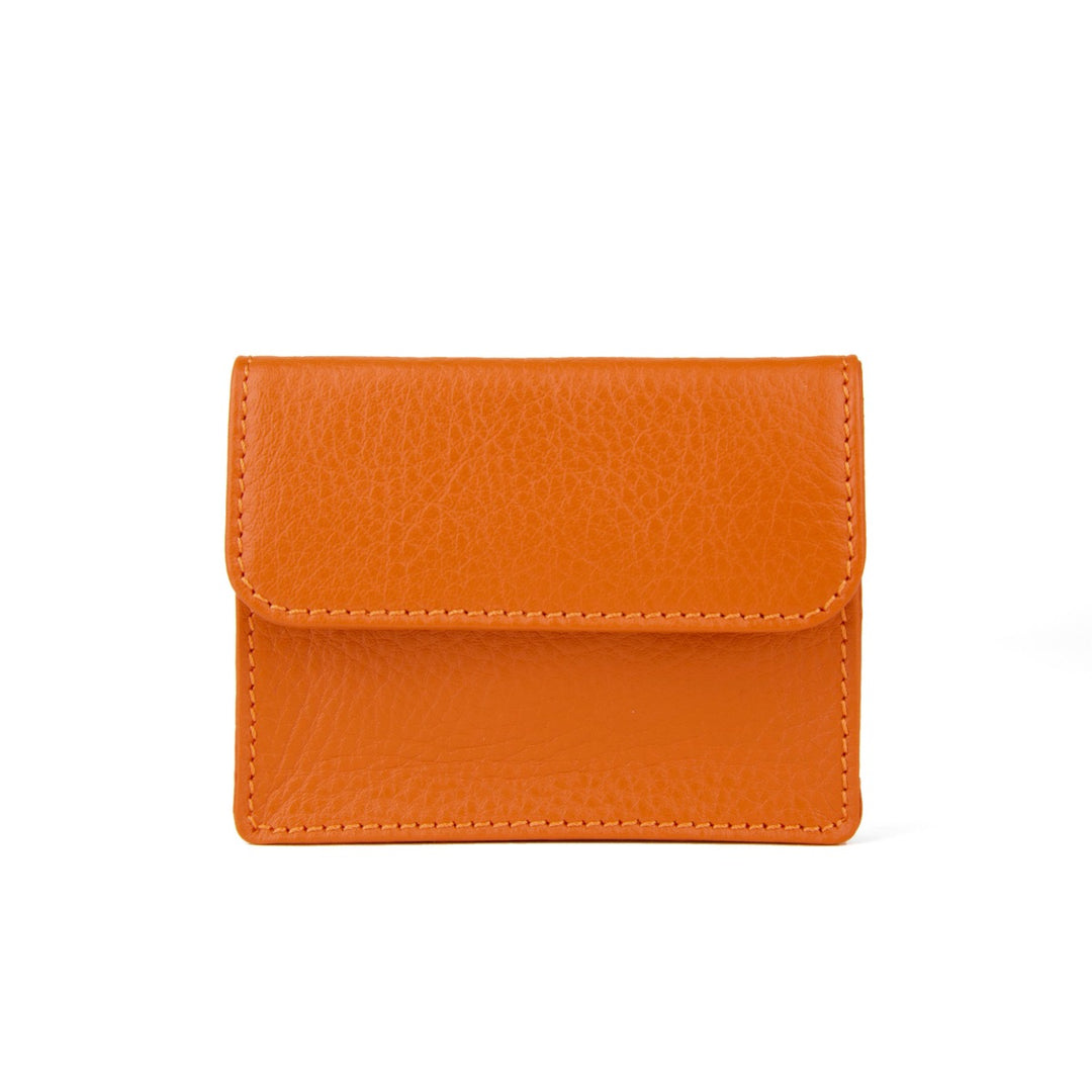 Mini Portemonnaie in Papaya Orange Frontansicht