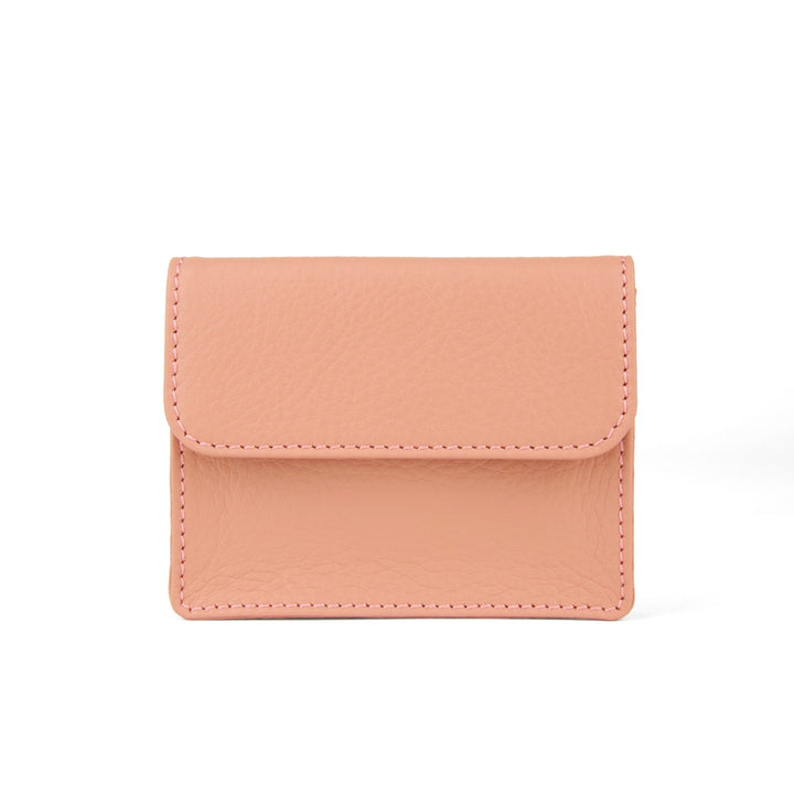 Mini Portemonnaie in Peach Rosa Frontalansicht