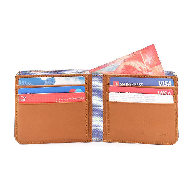 Portemonnaie mit Reissverschlussfach Caramel