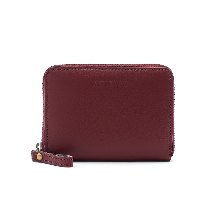 Small Zip Around Wallet Berry