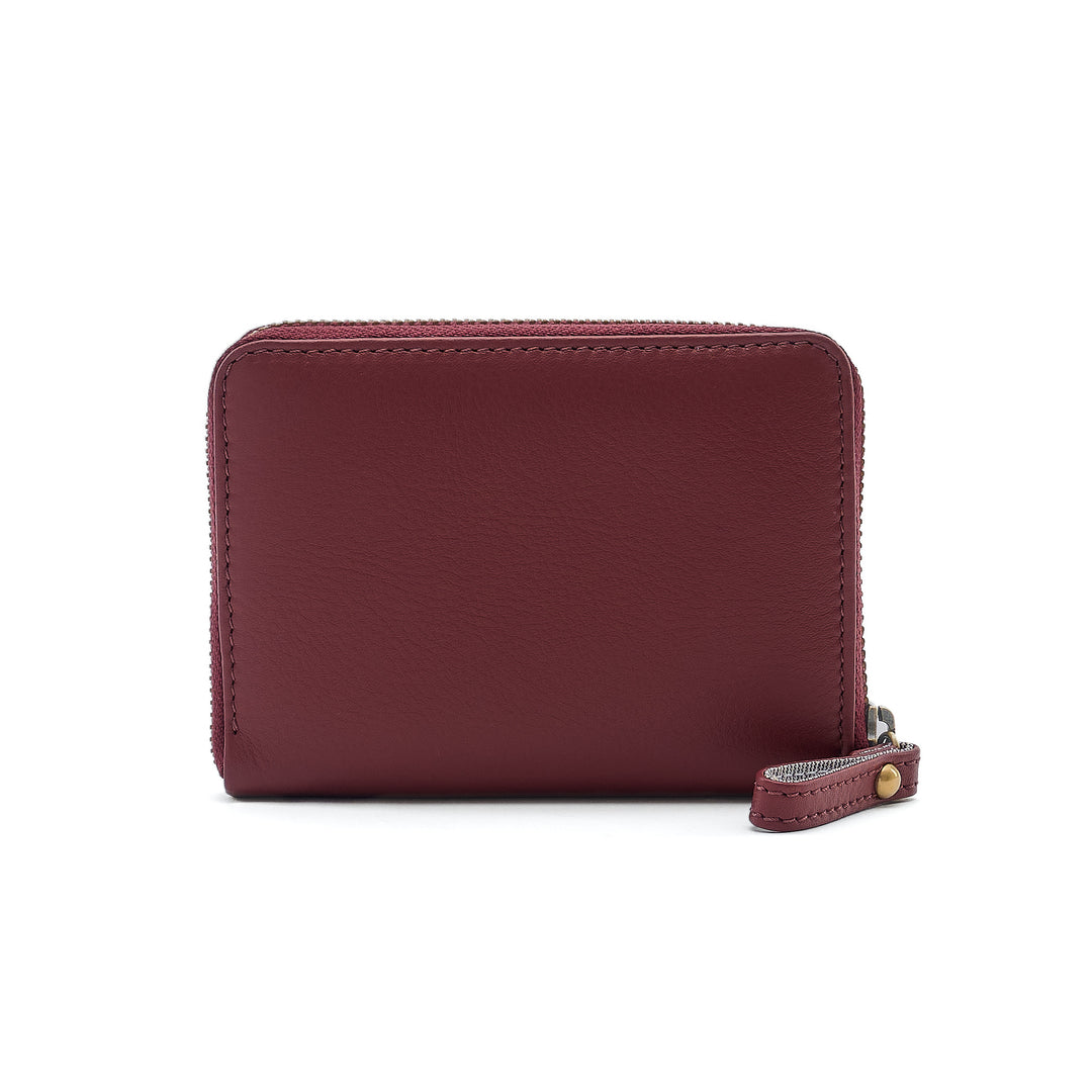 Small Zip Around Wallet Berry