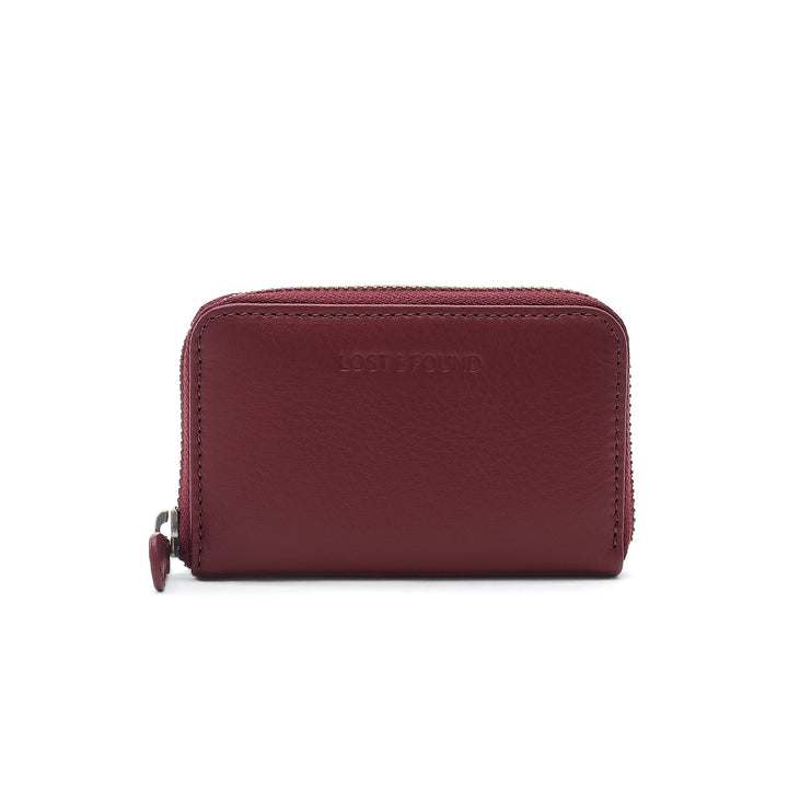 Mini Zip Around Wallet Berry