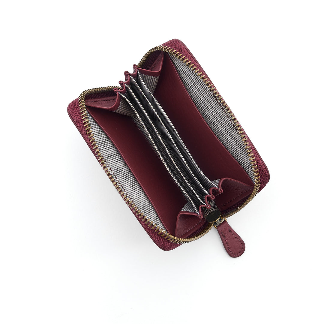 Mini Zip Around Wallet Berry