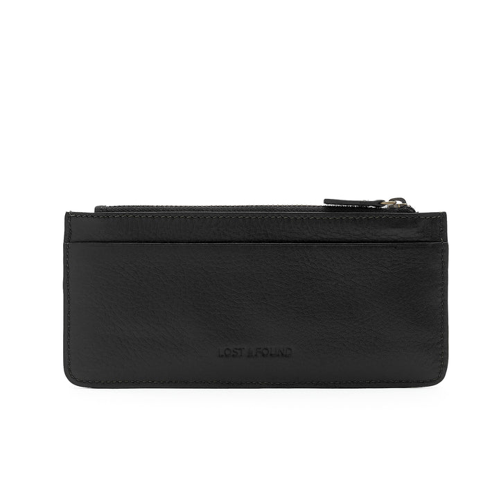 Zip Card Holder Big Black