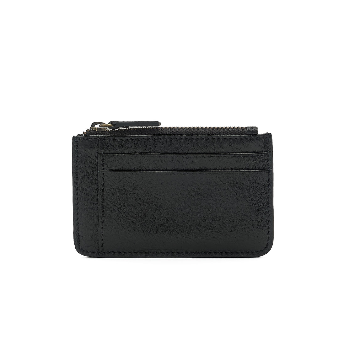 Zip Card Holder Small Black