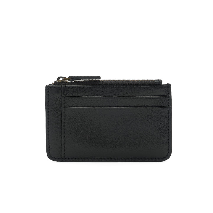 Zip Card Holder Small Black