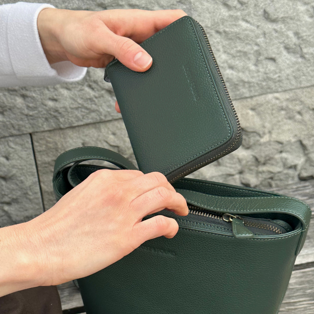 Kleines Reissverschluss Portemonnaie Forest