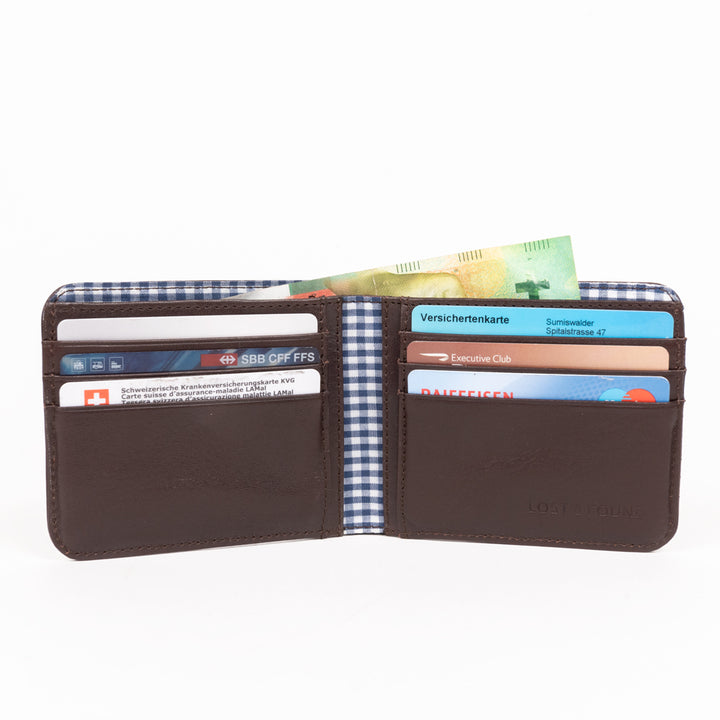 Bifold Wallet with Zip Pocket Chocolate