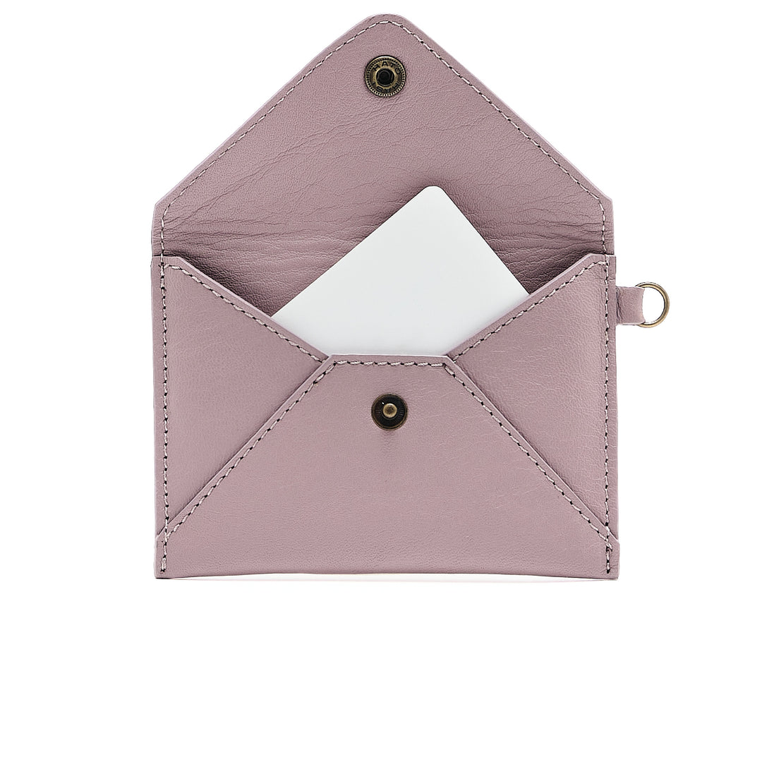 Envelope Card Case with Ring Mauve
