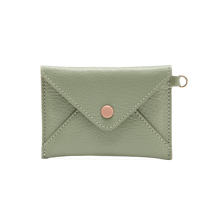 Envelope Card Case with Ring Mint/Blush