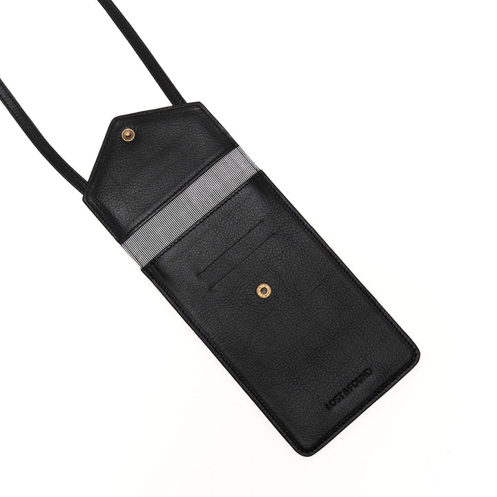 Phone Bag with Zip Pocket Black