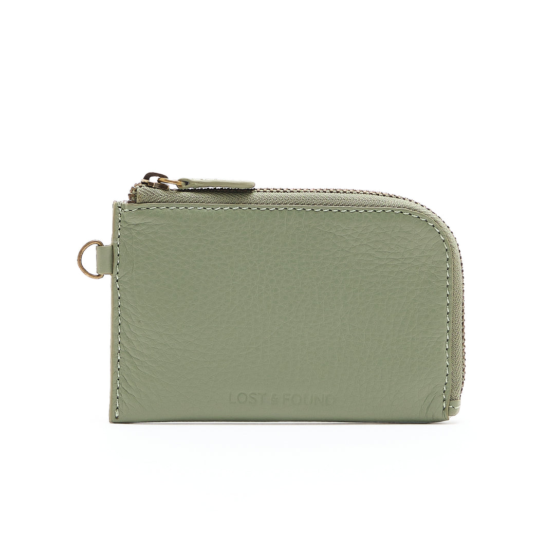 Zip Card Case with Ring Mint