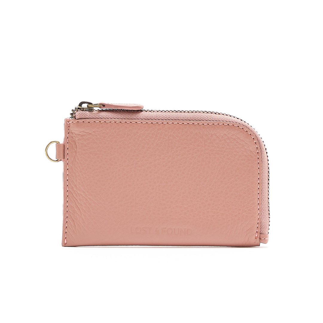 Zip Card Case with Ring Rose