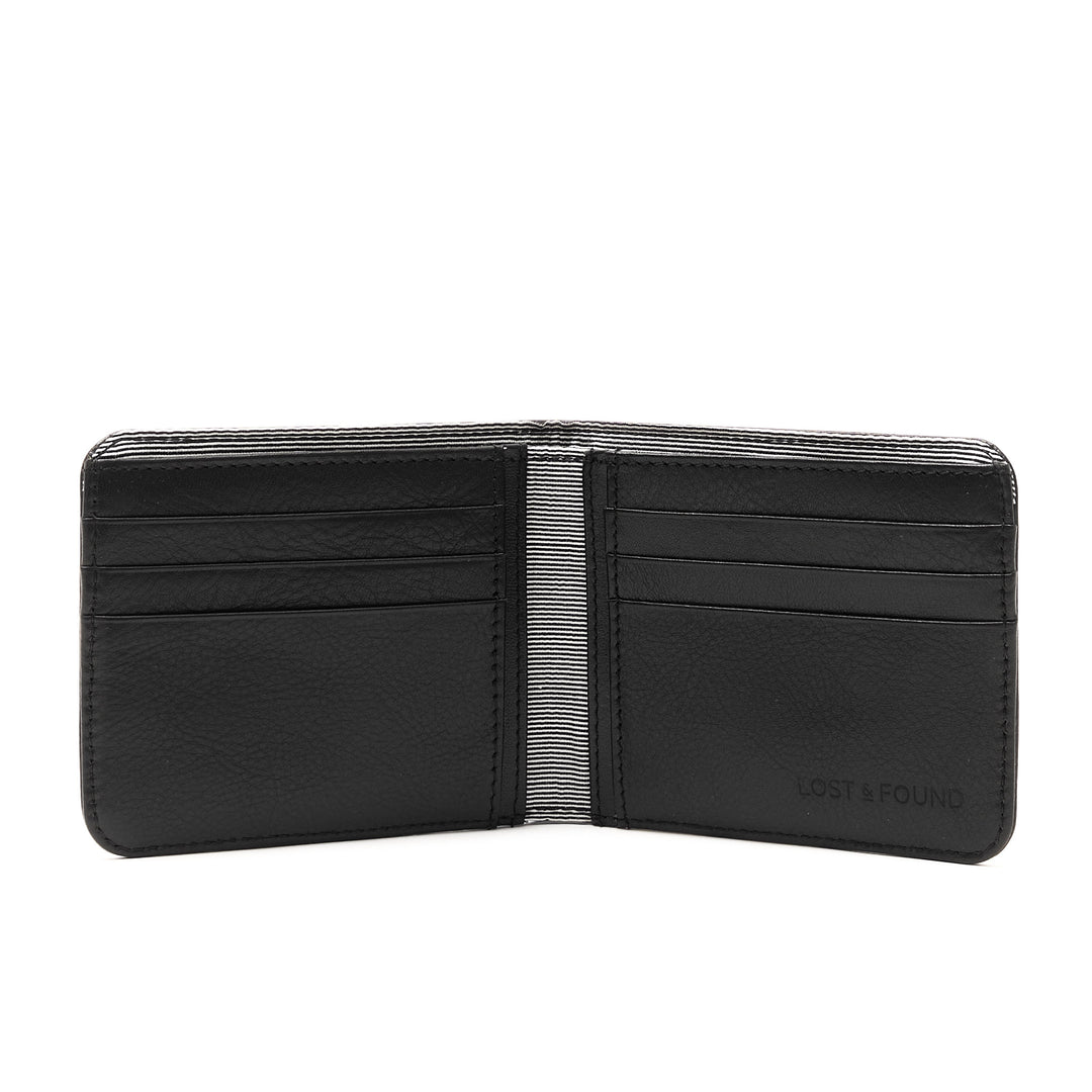 Bifold Wallet with Zip Pocket Black