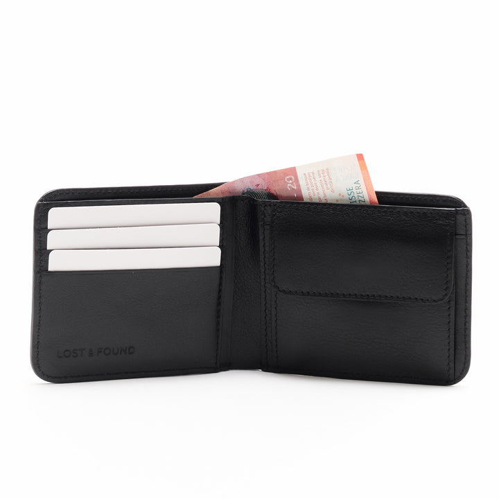 Bifold Wallet Pure with Coin Pocket Black